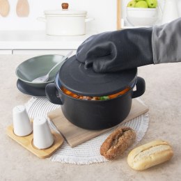 Rękawica kuchenna silikonowa czarna do ciepłych naczyń 40x20cm ORION 153911