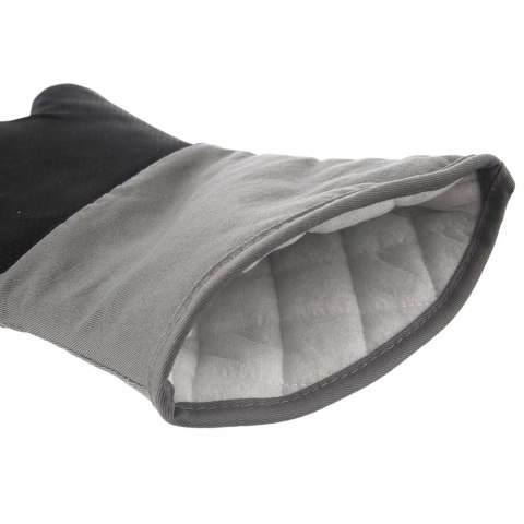 Rękawica kuchenna silikonowa czarna do ciepłych naczyń 40x20cm ORION 153911