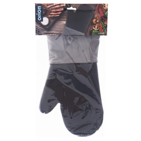 Rękawica kuchenna silikonowa czarna do ciepłych naczyń 40x20cm ORION 153911