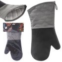 Rękawica kuchenna silikonowa czarna do ciepłych naczyń 40x20cm ORION 153911