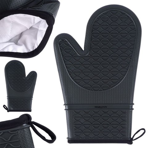 Rękawica kuchenna silikonowa szara IMPERIAL 30cm NAVA 10-111-081