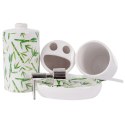 Zestaw łazienkowy ceramiczny biały bambus 310ml 4 elementy BATHROOM SOLUTIONS 569462