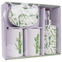 Zestaw łazienkowy ceramiczny biały bambus 310ml 4 elementy BATHROOM SOLUTIONS 569462