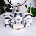 Zestaw łazienkowy ceramiczny biały marynistyczny 310ml 4 elementy BATHROOM SOLUTIONS 569463