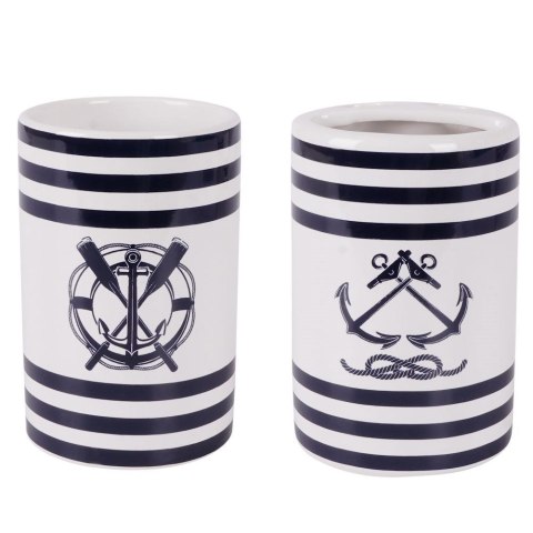 Zestaw łazienkowy ceramiczny biały marynistyczny 310ml 4 elementy BATHROOM SOLUTIONS 569463