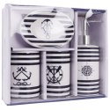 Zestaw łazienkowy ceramiczny biały marynistyczny 310ml 4 elementy BATHROOM SOLUTIONS 569463