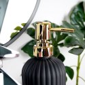 Zestaw łazienkowy do łazienki dozownik szklany czarny 400ml 3-ele VILDE 569397