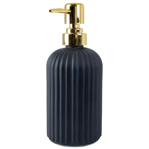 Zestaw łazienkowy do łazienki dozownik szklany czarny 400ml 3-ele VILDE 569397