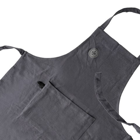 Fartuch kuchenny bawełniany wiązany ciemnoszary ORION 960869