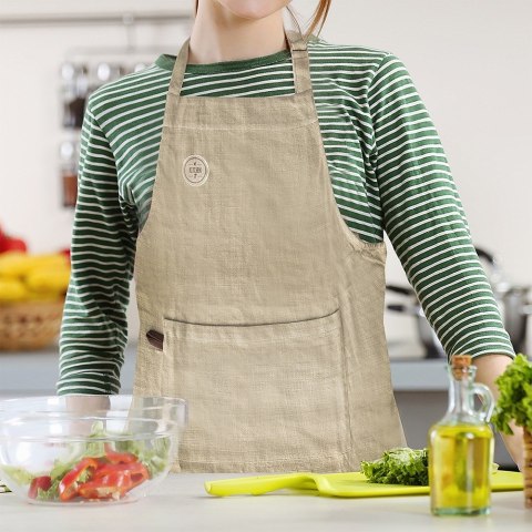 Fartuch kuchenny bawełniany wiązany fartuszek zielony GREENISH ORION 960866