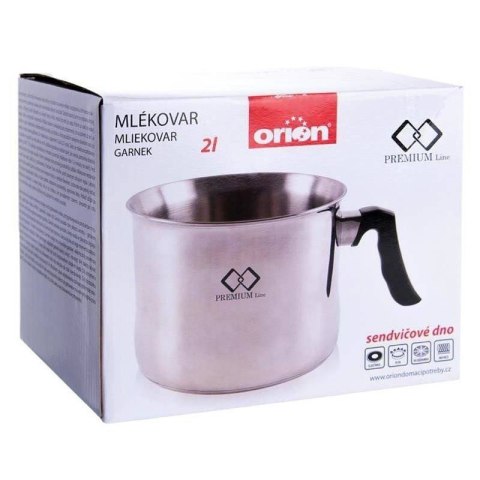 Garnek do gotowania mleka z płaszczem wodnym INDUKCJA stalowy 2L ORION 111900