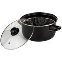 Garnek do smażenia frytek w głębokim oleju emaliowany z sitkiem 24.5 cm 4L NAVA 10-053-003