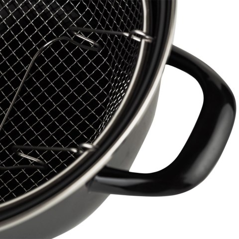 Garnek do smażenia frytek w głębokim oleju emaliowany z sitkiem 24.5 cm 4L NAVA 10-053-003