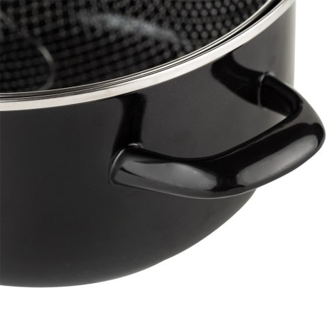 Garnek do smażenia frytek w głębokim oleju emaliowany z sitkiem 24.5 cm 4L NAVA 10-053-003