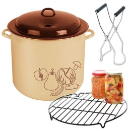 Garnek do wekowania gotowania słoików emaliowany z akcesoriami 3-ele ORION 111898