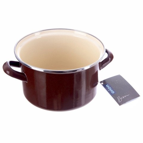 Garnek emaliowany indukcja na indukcję gaz BROWN 18 cm 2L ORION 113331