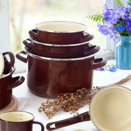 Garnek emaliowany indukcja na indukcję gaz BROWN 22 cm 4L ORION 113333