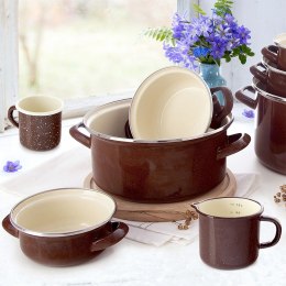 Garnek emaliowany indukcja na indukcję gaz BROWN 24 cm 4L ORION 113329