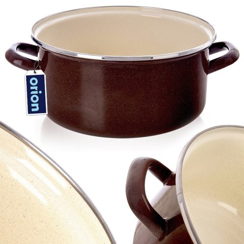 Garnek emaliowany indukcja na indukcję gaz BROWN 24 cm 4L ORION 113329