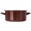 Garnek emaliowany indukcja na indukcję gaz BROWN duży 26 cm 5L ORION 113330