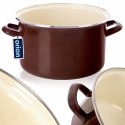 Garnek emaliowany indukcja na indukcję gaz BROWN duży 26 cm 6.5L ORION 113334