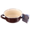Garnek emaliowany indukcja na indukcję gaz BROWN mały 14 cm 600 ml ORION 113327