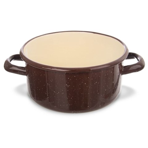 Garnek emaliowany indukcja na indukcję gaz brązowy BROWN 16 cm 1.5L ORION 113159