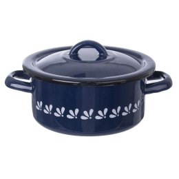 Garnek emaliowany indukcja na indukcję gaz niebieski MODROBILA 16 cm 1.5L ORION 113508