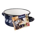 Garnek emaliowany indukcja na indukcję gaz niebieski MODROBILA mały 12 cm 600 ml ORION 113507
