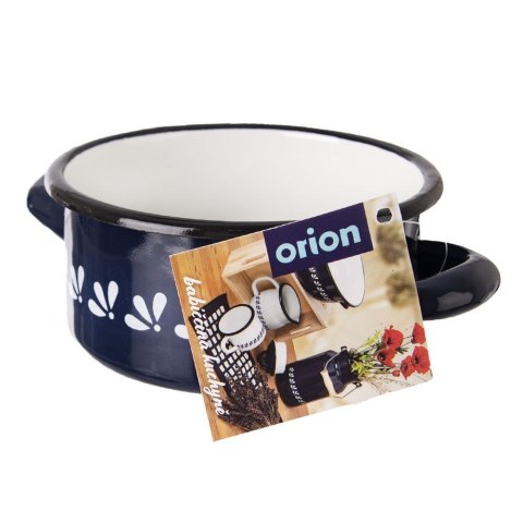 Garnek emaliowany indukcja na indukcję gaz niebieski MODROBILA mały 12 cm 600 ml ORION 113507