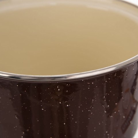 Garnek emaliowany z pokrywką indukcja brązowy BROWN 20 cm 3.2L ORION 113161
