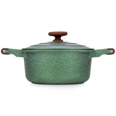 Garnek granitowy nieprzywierający na indukcję gaz z pokrywką OMEGA 20 cm 2.6L NAVA 10-255-030