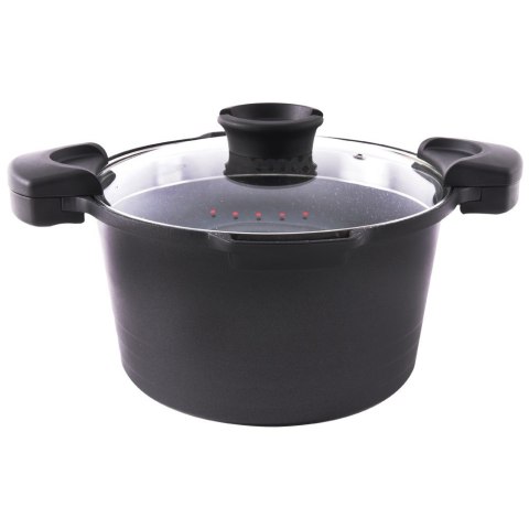 Garnek granitowy z pokrywką do odcedzania makaronu wody GRANDE 24 cm 5.5L ORION 113108