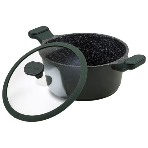 Garnek granitowy ze szklaną pokrywką indukcja IMPERIAL 24 cm 4.2L NAVA 10-302-061