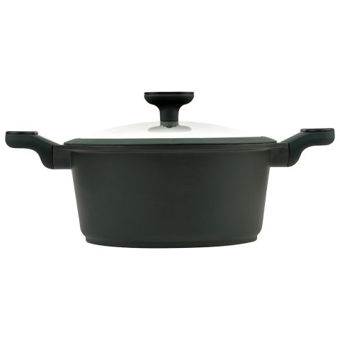 Garnek granitowy ze szklaną pokrywką indukcja IMPERIAL 24 cm 4.2L NAVA 10-302-061