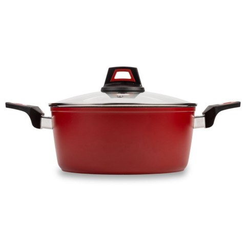 Garnek granitowy ze szklaną pokrywką indukcja TAURUS 20 cm 2.2L NAVA 10-144-070