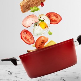 Garnek granitowy ze szklaną pokrywką indukcja TAURUS 24 cm 4.2L NAVA 10-144-071