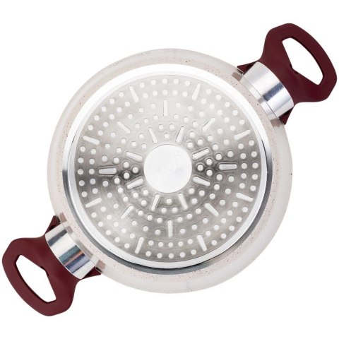 Garnek granitowy ze szklaną pokrywką indukcja TERRESTRIAL 20 cm 2.4L NAVA 10-044-006