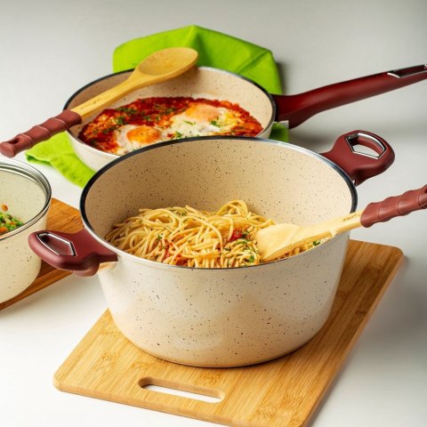 Garnek granitowy ze szklaną pokrywką indukcja TERRESTRIAL 26 cm 5.5L NAVA 10-044-011