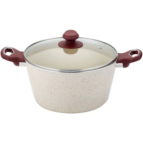 Garnek granitowy ze szklaną pokrywką indukcja TERRESTRIAL 26 cm 5.5L NAVA 10-044-011