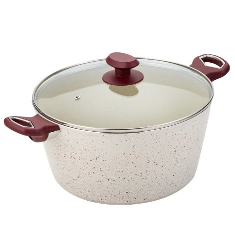 Garnek granitowy ze szklaną pokrywką indukcja TERRESTRIAL 28 cm 7.4L NAVA 10-044-015