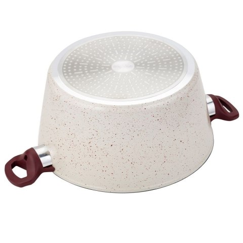 Garnek granitowy ze szklaną pokrywką indukcja TERRESTRIAL 28 cm 7.4L NAVA 10-044-015