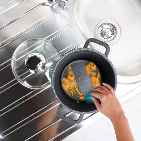 Garnek granitowy ze szklaną pokrywką indukcja wysoki GRANDE 2L ORION 113315