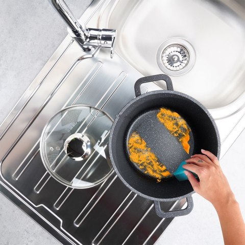 Garnek granitowy ze szklaną pokrywką indukcja wysoki GRANDE 4.2L ORION 113316