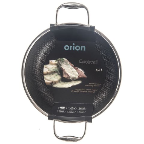Garnek stalowy do gotowania NON-STICK indukcja COOKCELL 24 cm 4.8L ORION 113195