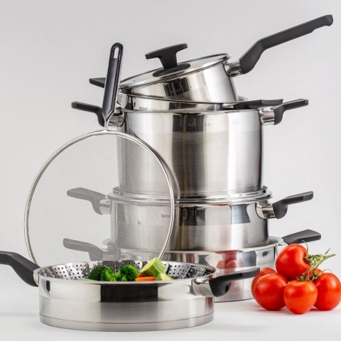 Garnek stalowy do gotowania z pokrywką indukcja ACER 20 cm 3.3L NAVA 10-268-001