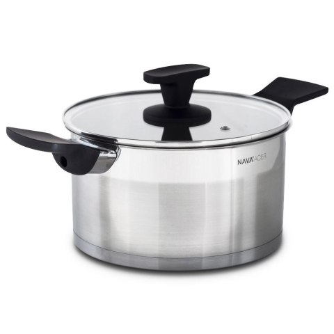 Garnek stalowy do gotowania z pokrywką indukcja ACER 20 cm 3.3L NAVA 10-268-001