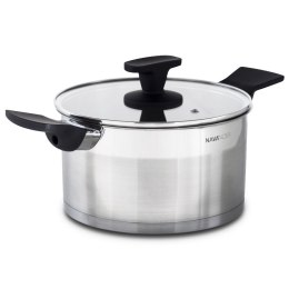 Garnek stalowy do gotowania z pokrywką indukcja ACER 22 cm 4.5L NAVA 10-268-002