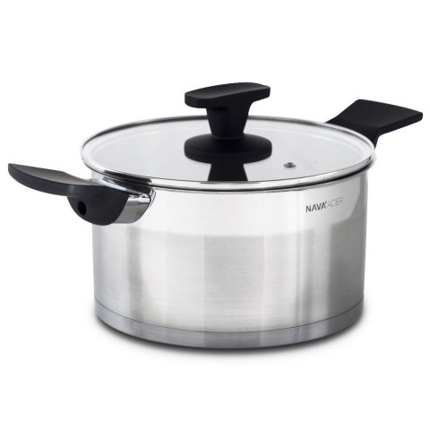 Garnek stalowy do gotowania z pokrywką indukcja ACER 22 cm 4.5L NAVA 10-268-002