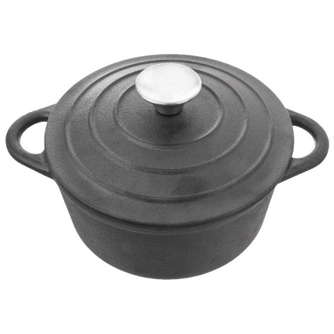 Garnek żeliwny z pokrywką ciężki na indukcję gaz LITINA 23 cm 4L ORION 113302